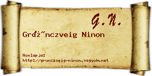 Grünczveig Ninon névjegykártya
